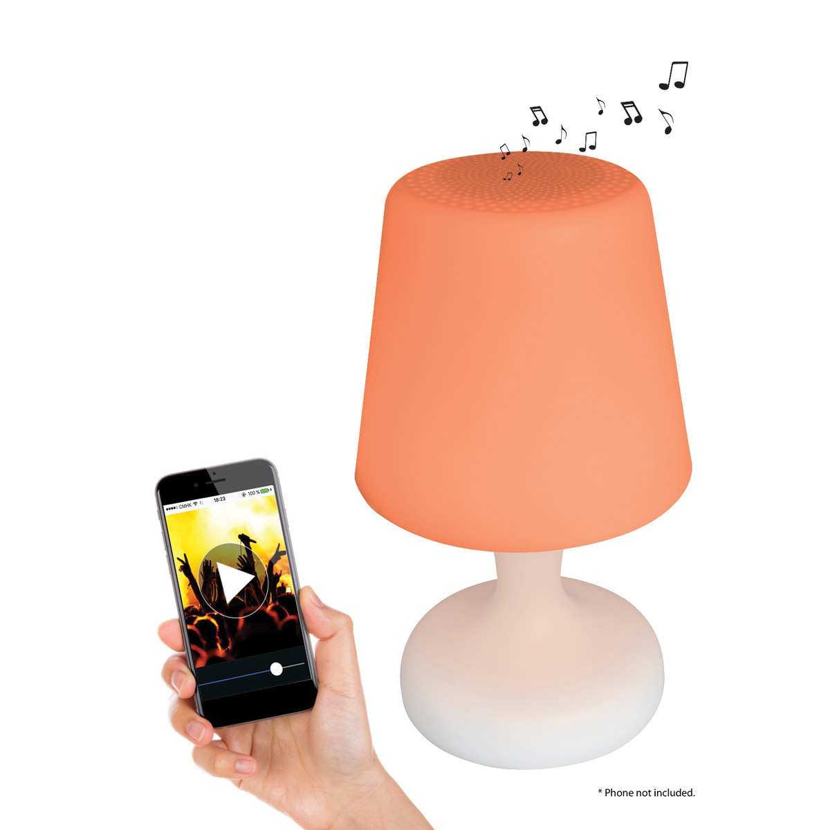 LED-Lampe mit Farbe und Ton Bluetooth® Mit einer Fernbedienung