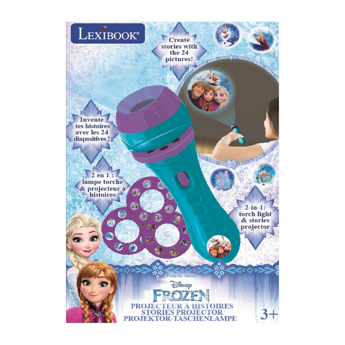 Proyector de cuentos y linterna de bolsillo Disney Frozen