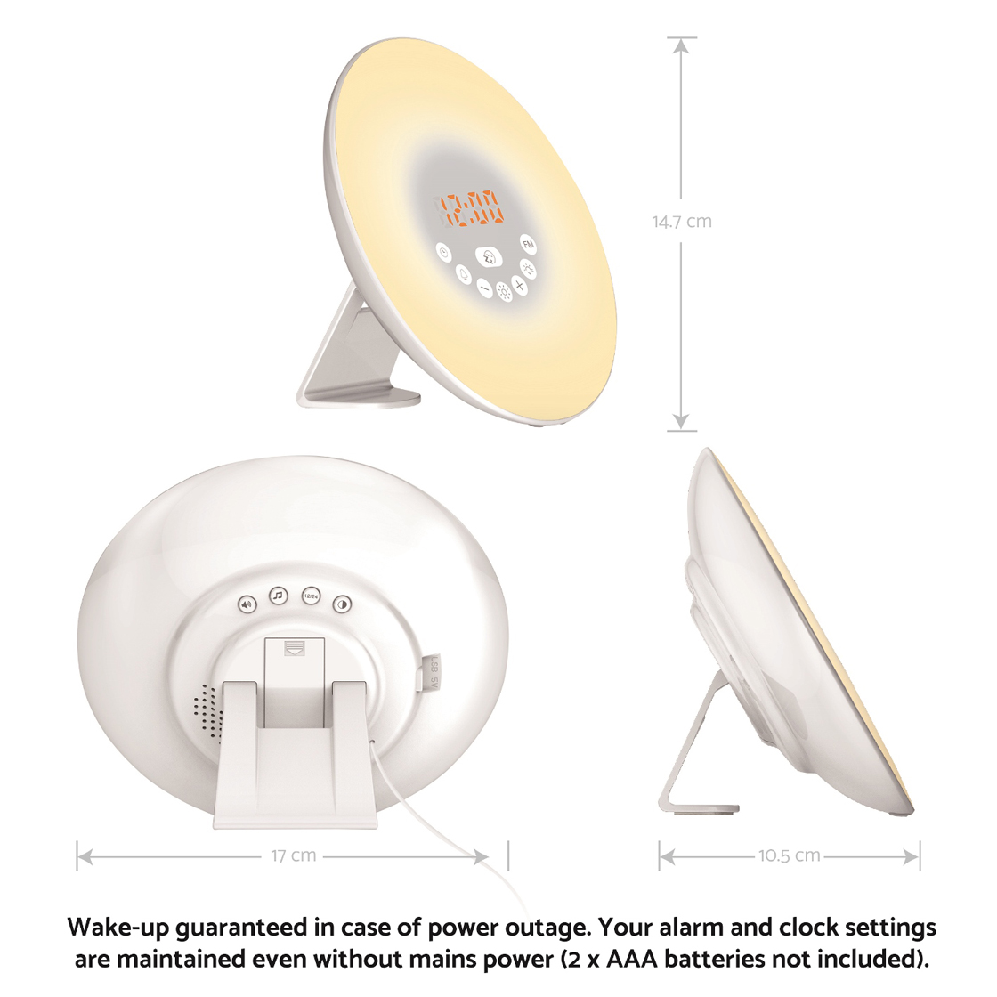 Sunrise colour alarm clock