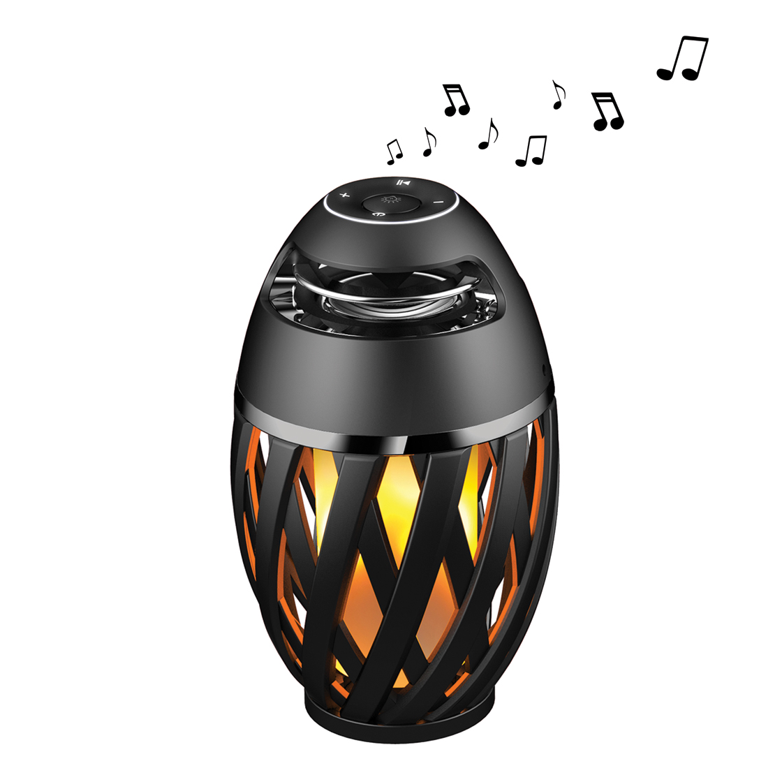 Bluetooth® Stereo Lautsprecher mit LED-Flamme 